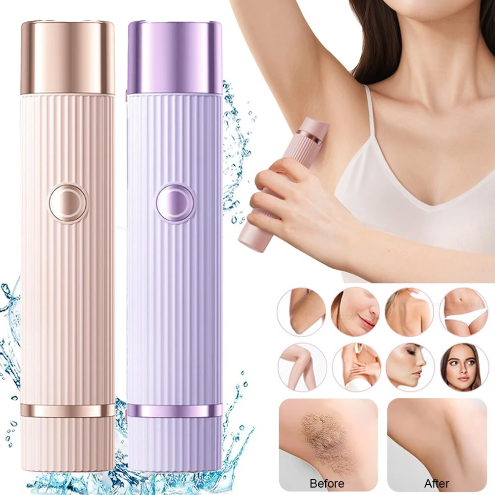 Kit Depilacao Feminina Eletrico e Recarregavel Navalha Dupla Design Ergonomico Presente de Beleza Para Uso Diario e Presente