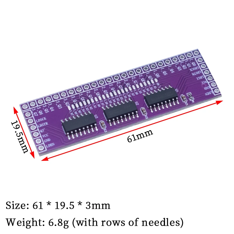 LIZAO 74HC595 IO Expansion Board, 3-to-24 Channel Serial to Parallel Converter Microcontroller Pin Expander for LED Control
