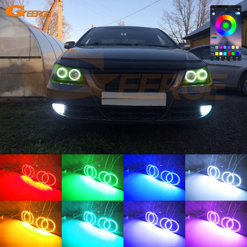 

For Lifan 620 Solano 2008 - 2010 2012 2013 2014 Day Light Bluetooth App Multi-Color Ultra Bright RGB LED Angel Eyes Halo Rings