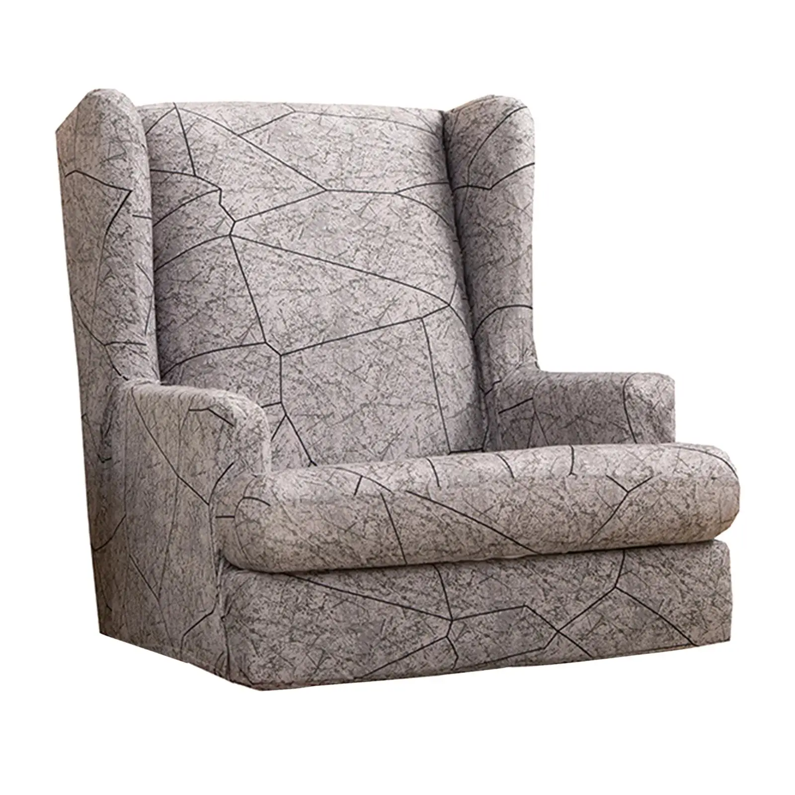 Wing Slipcovers Stretch Polyester Wingback Arm Slipcovers Furniture Skid Resistance Machine Washable