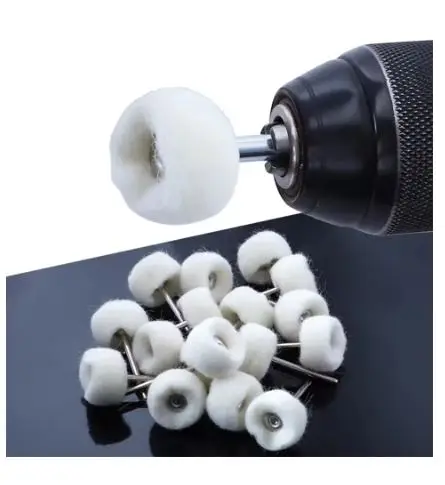 

10 шт., 3 мм, фетровая шлифовальная головка, мини-полировальная щетка для дрели Dremel 250109