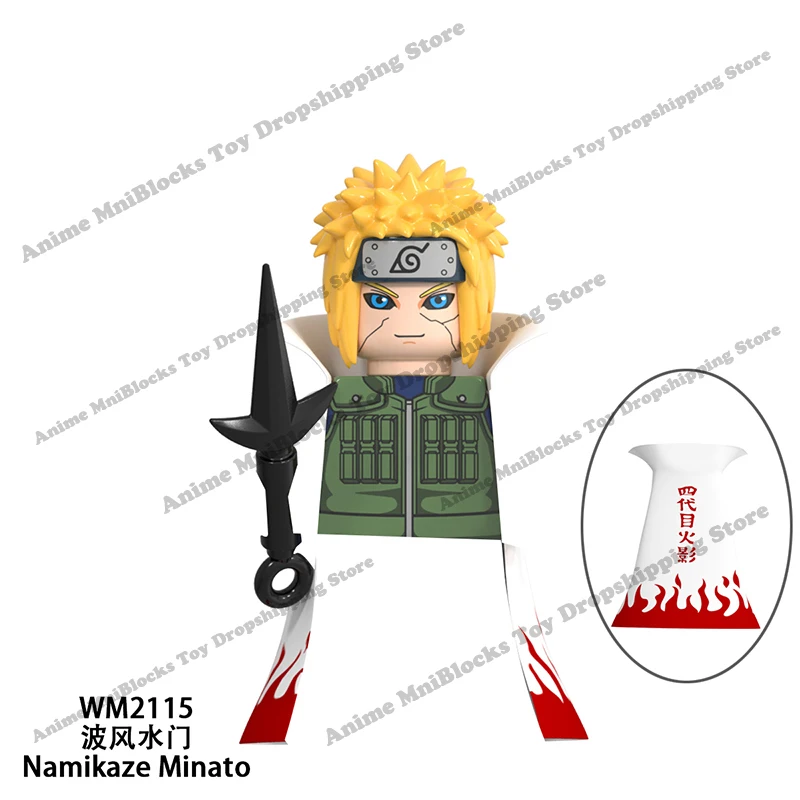 WM6109 Naruto blocks anime Sasuke Kakashi Madara Zetsu Might Guy Rock Lee mini action toy figures Assemble bricks toys kid gifts