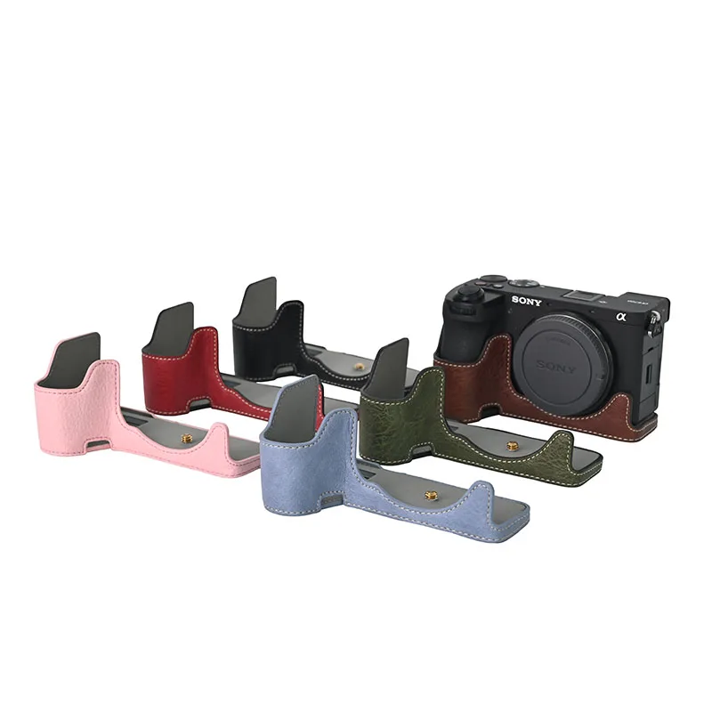 

PU Leather Casing for Sony A6700 Camera Case Half Body Cover Sony ILCE-6700 A6700