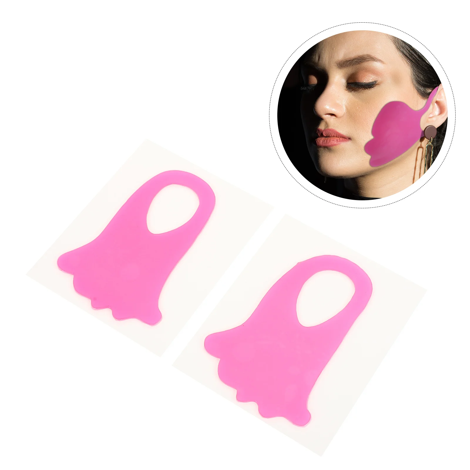 2 Pcs Wrinkle Nasolabial Folds Sticker Facial Care Stickers Salon Supply Face Caring Women Eye Corner Silicone Anti-wrinkle