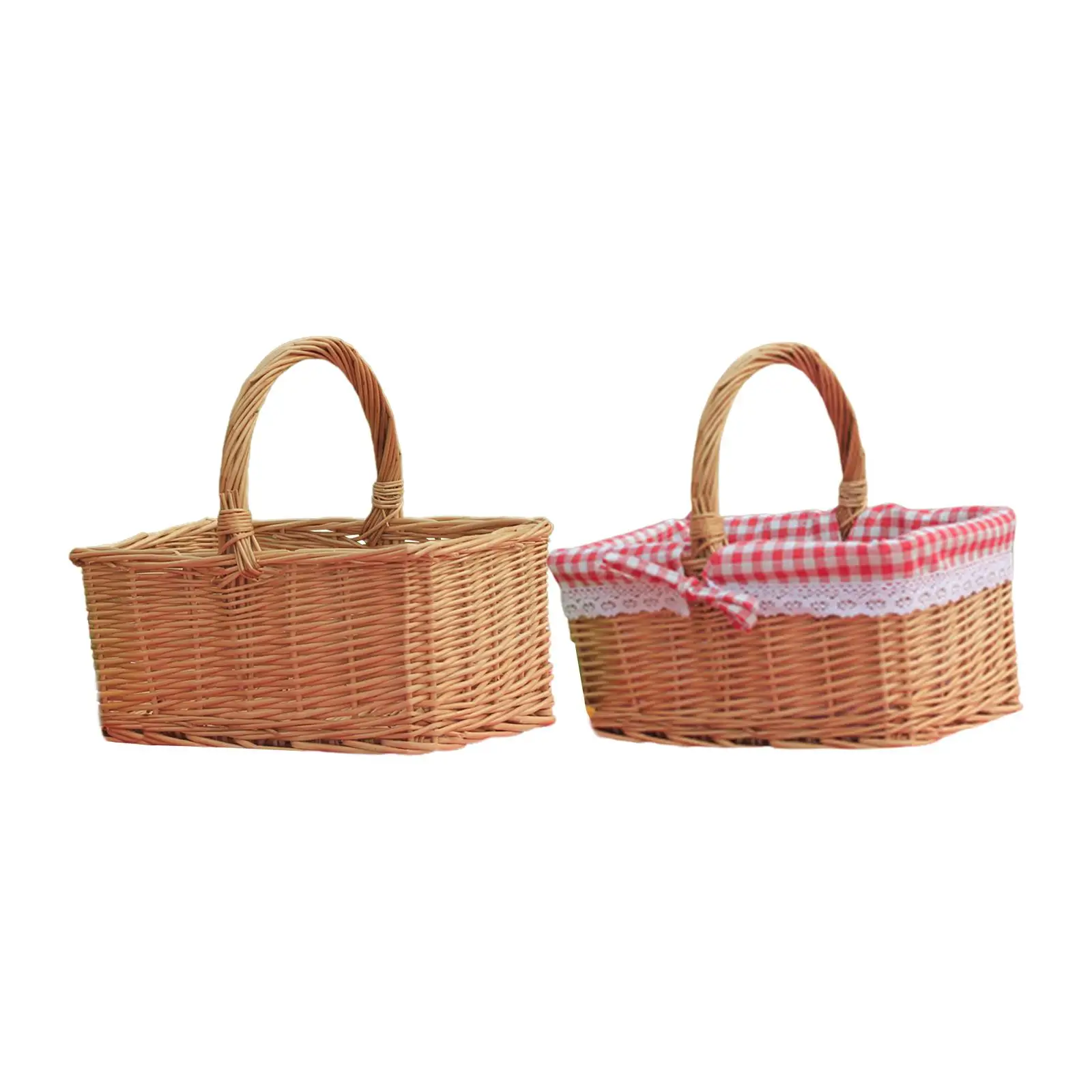 Basket Rural Durable Breathable Container Hamper Wicker Picnic