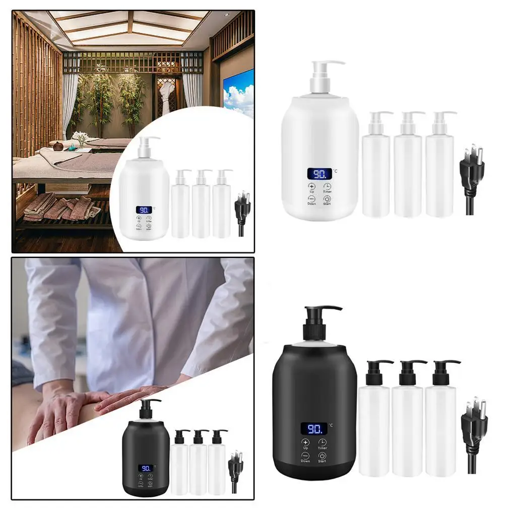 

Массажный нагреватель масла с одной бутылкой, маленький со светодиодным дисплеем для крема-лосьона, электрические аксессуары для быстрого нагрева, массажный подогреватель масла