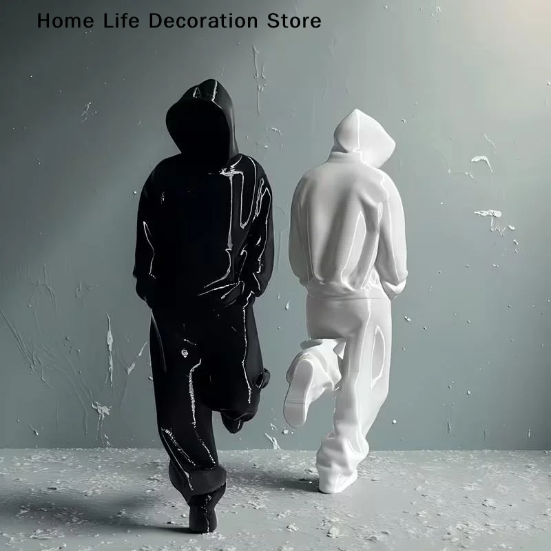 【TG】3D Printed Faceless Thinker Figurine Modern Sculpture Unique Home Desk Art Decor Accessories 1 or 2 Pieces