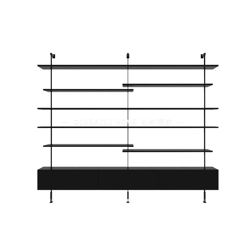 

Wall mounted storage rack minimalist bookshelf partition wall decoration rack living room display rack