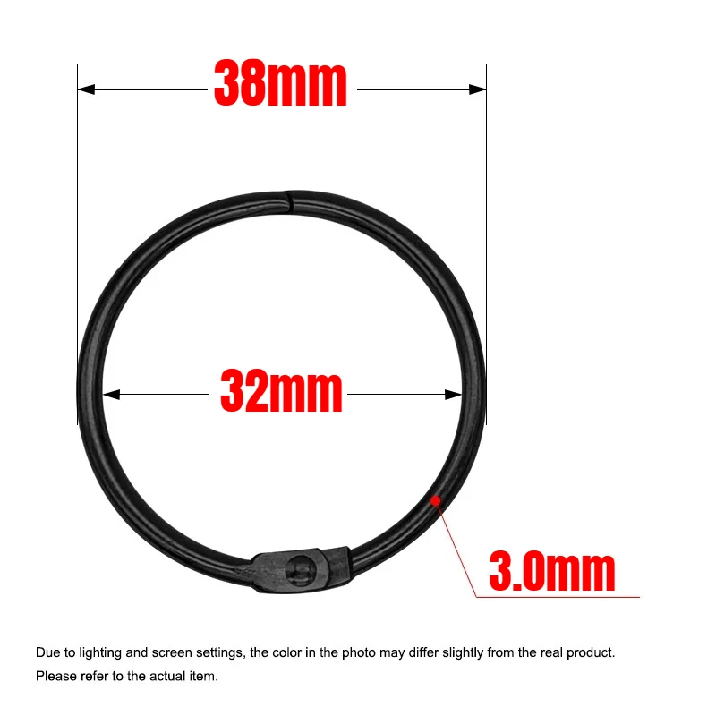 10pcs Durable Metal Binder Rings for Document Organizing