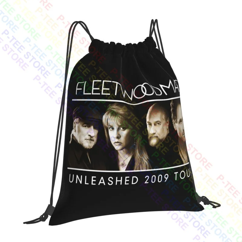 Fleetwood Mac 2009 Unleashed Tour Concert Band Drawstring Bags Gym Bag Vintage New Style Shopping Bag Riding Backpack