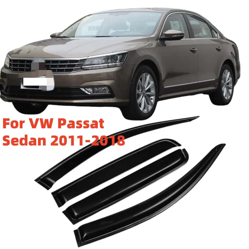 

For VW Passat Sedan 2011 2012 2013 2014 2015 2016 2017 2018 Window Visors Rain Guard Vent Deflector Weathershield Moulding Trim