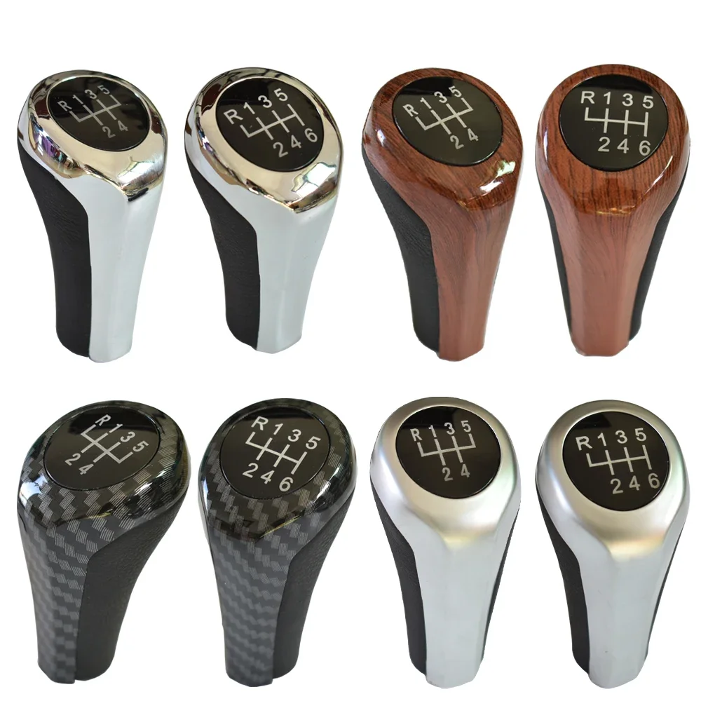 Fit For BMW 1 3 5 6 Series E30 E32 E34 E36 E38 E39 E46 E53 E60 E63 E83 E84 E90 E91 Car 5 6 Speed Leather Gear Stick Shift Knob