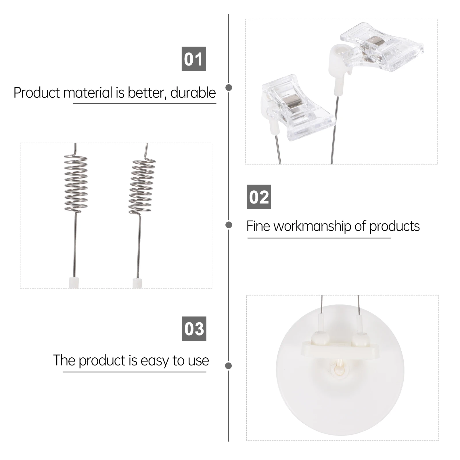 

Plastic Spring Holders Lightweight for Cards Tags Menu Price Tag Display Holder Photos Business Use Ad Folder Rack St