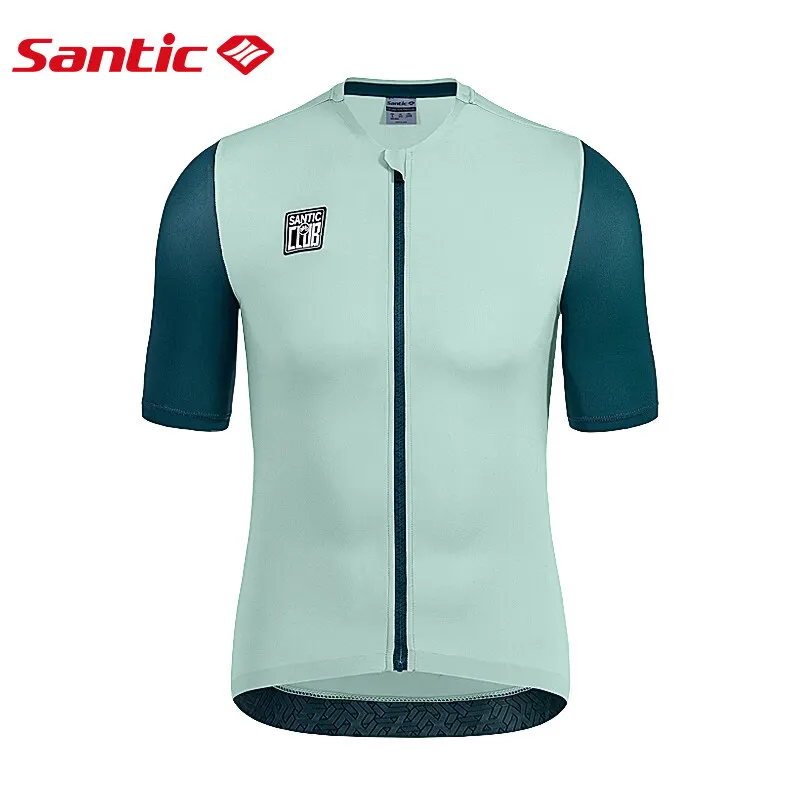 

Santic Men Cycling Jerseys Road Bike Short Sleeves Breathable Quick Drying Reflective Cycling Jerseys WM3C02224