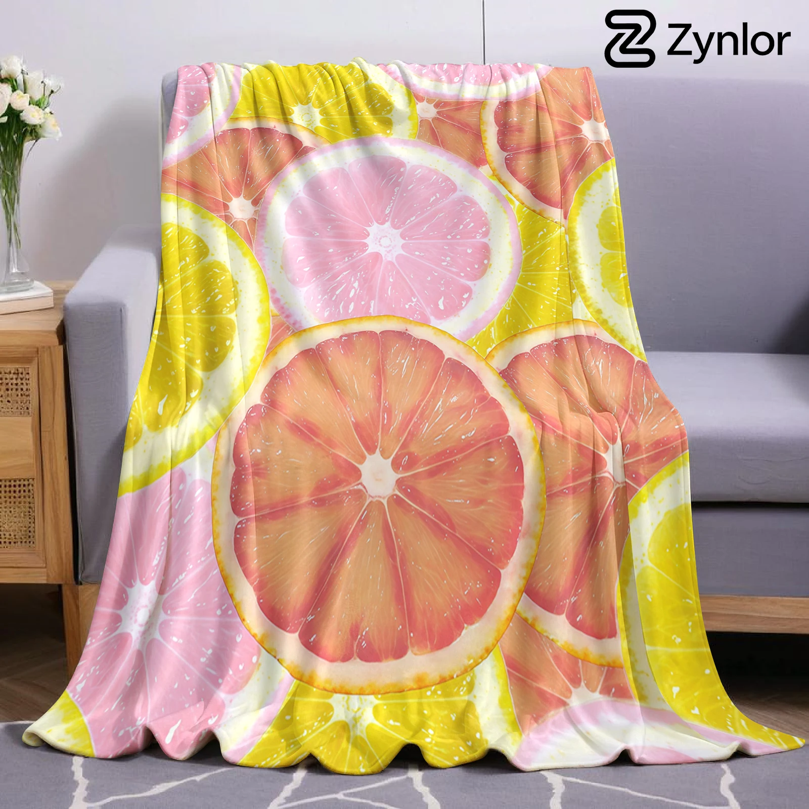 Fruit Slices Ultra Soft Sherpa Fleece Blanket Fluffy Warm Halloween Cozy Throw for Sofa Couch Bedroom Gift All season