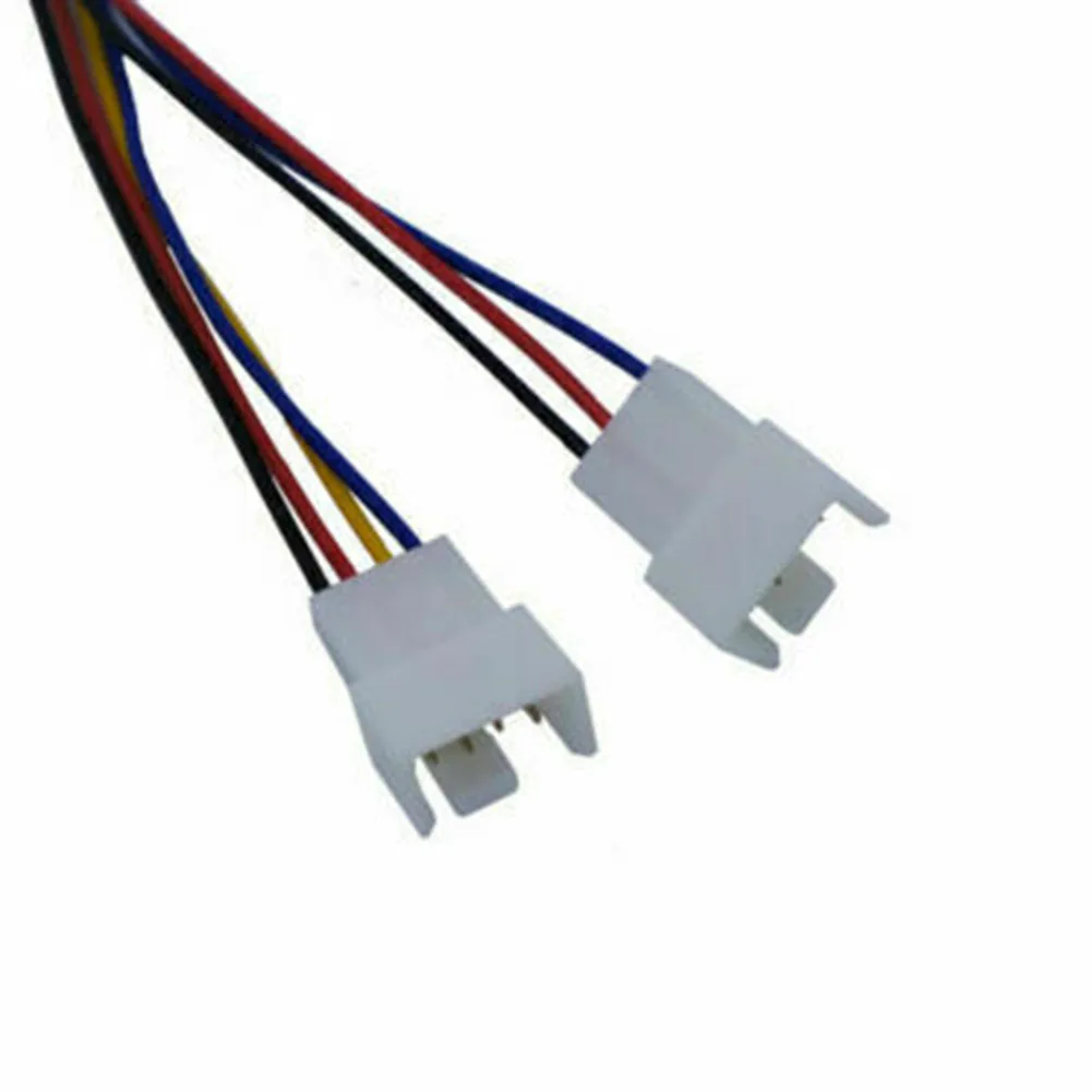 Part Graphics Card Fan Cable 15cm 1pcs 26AWG Copper Tinned Wire 4Pin To 2 Way CPU Connector Cable GPU High Quality