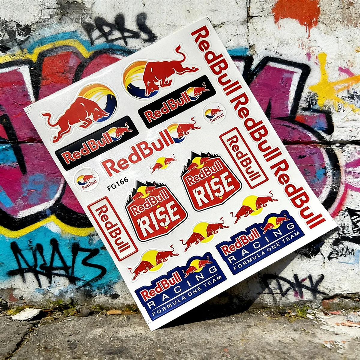 

Red Bull Reflective Motorcycle Racing Sticker Decal Logo for Handlebar Side Panel