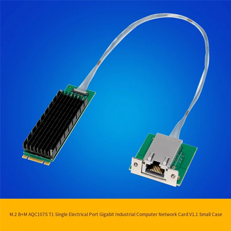 Ingenious-M.2 B+M Single-Port 10Gbe Network Card RJ45 Ethernet Adapter AQC107S T1 Control Grade Server Network Card