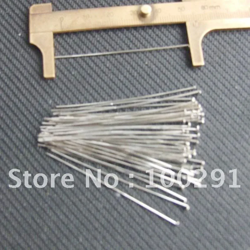 

55mm Long (1000pcs) Dark Silver Plated Head Pins "T" headpins Jewelry Findings Accessories Nickel and Lead Free!!