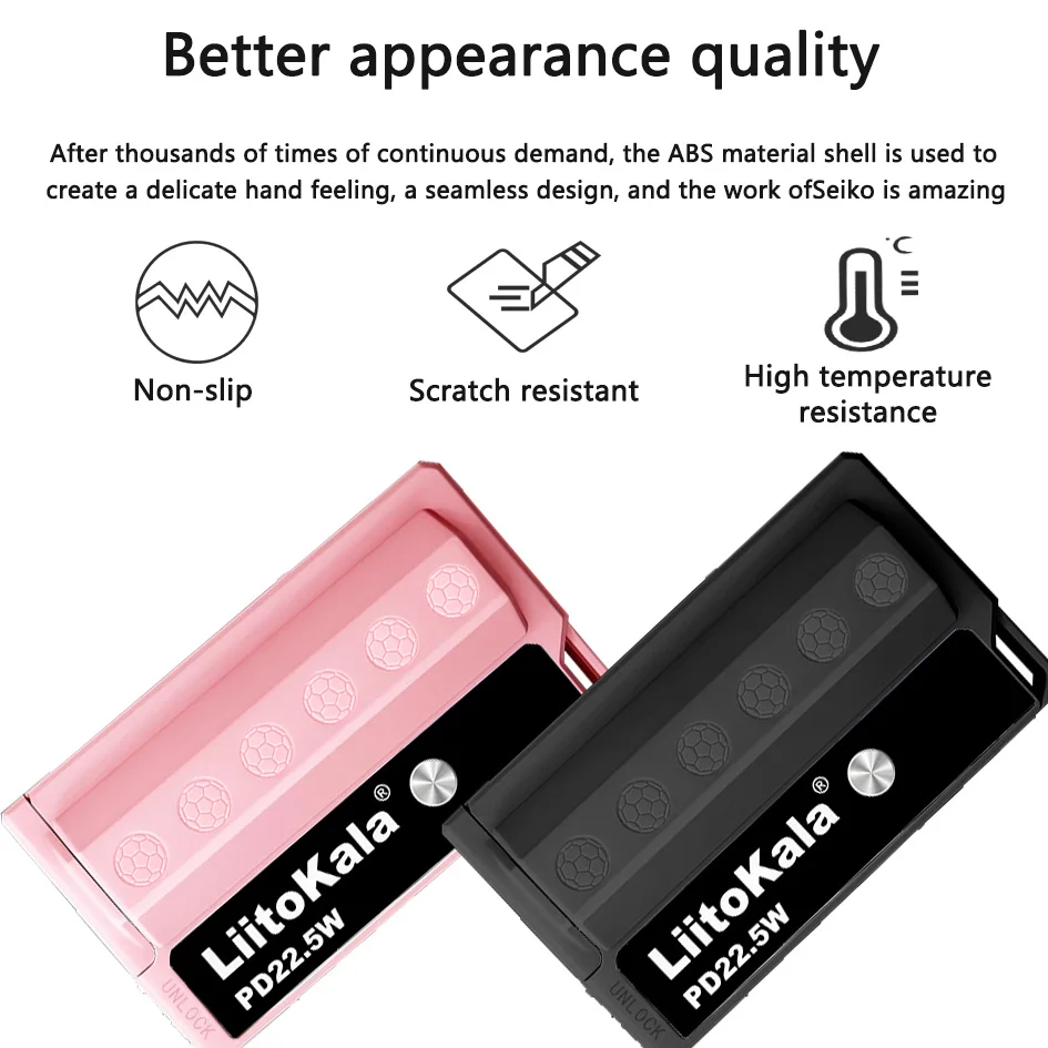 شاحن LiitoKala PB-L01 المحمول بقدرة 22.5 وات: بنك طاقة سريع الشحن مع بطارية 21700 قابلة للإزالة، خفيف للغاية للسفر والألعاب