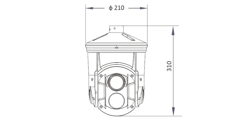 CCTV Marine Dome ad alta velocità Visione notturna Laser IR 800M Zoom a lungo raggio Telecamera PTZ di rete Starlight
