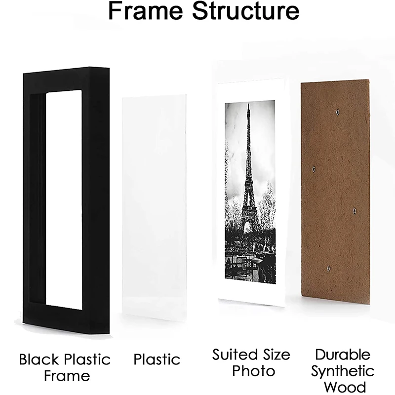 A4 Metal Picture Frame Vertical Horizontal Exhibition Photo Frame Black 1PC Wall Art Canvas Painting Frames Certificate Frames