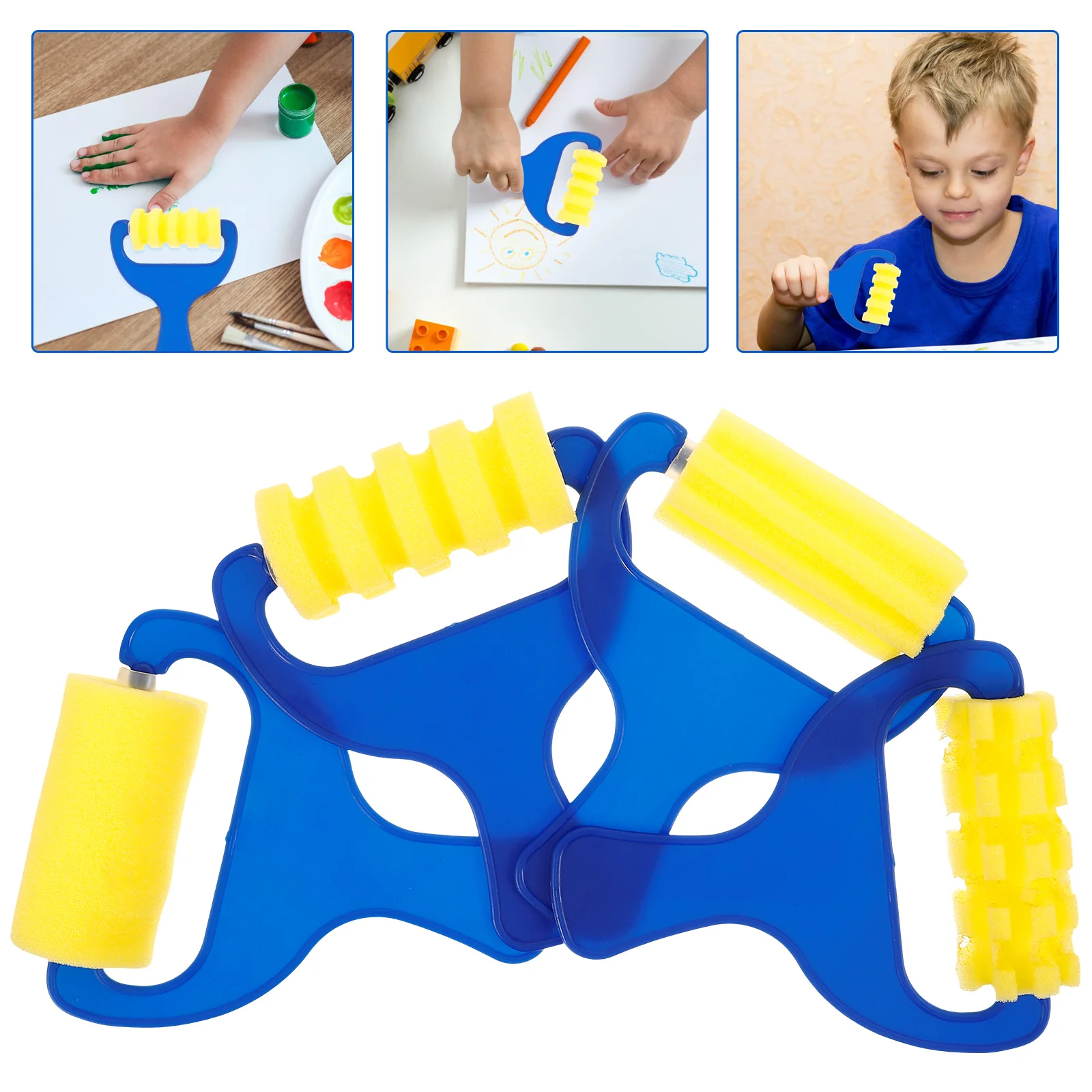 8 Pcs Sponge Sponges Paint Brush Funny Drawing Roller Tool Graffiti Toddler Preschool