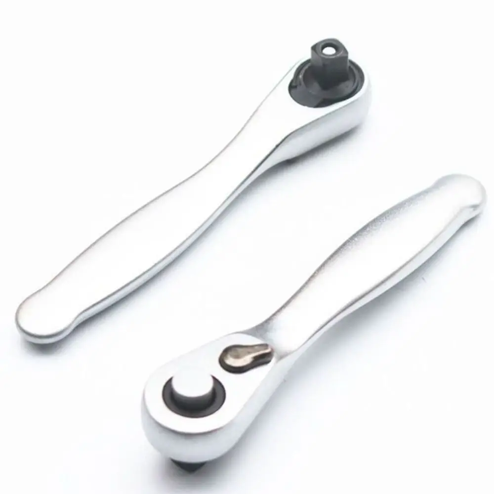 

72 Teeth Mini Ratchet Wrench Socket or Bit Holder Square Drive Head 1/4 Drive Ratchet Handle Wrench Reversible Design
