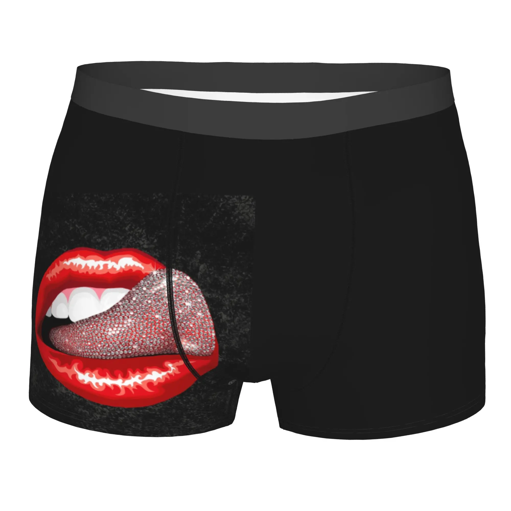 

Custom Male Cool Precious Tongue Sexy Lips Underwear Boxer Briefs Breathable Shorts Panties Underpants