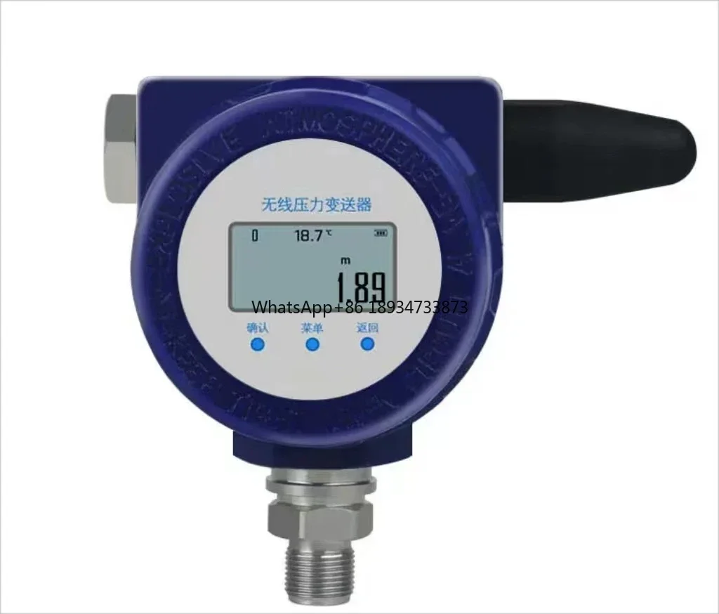 Wireless pressure transmitter with digital display remote pressure sensor temperature liquid level meter