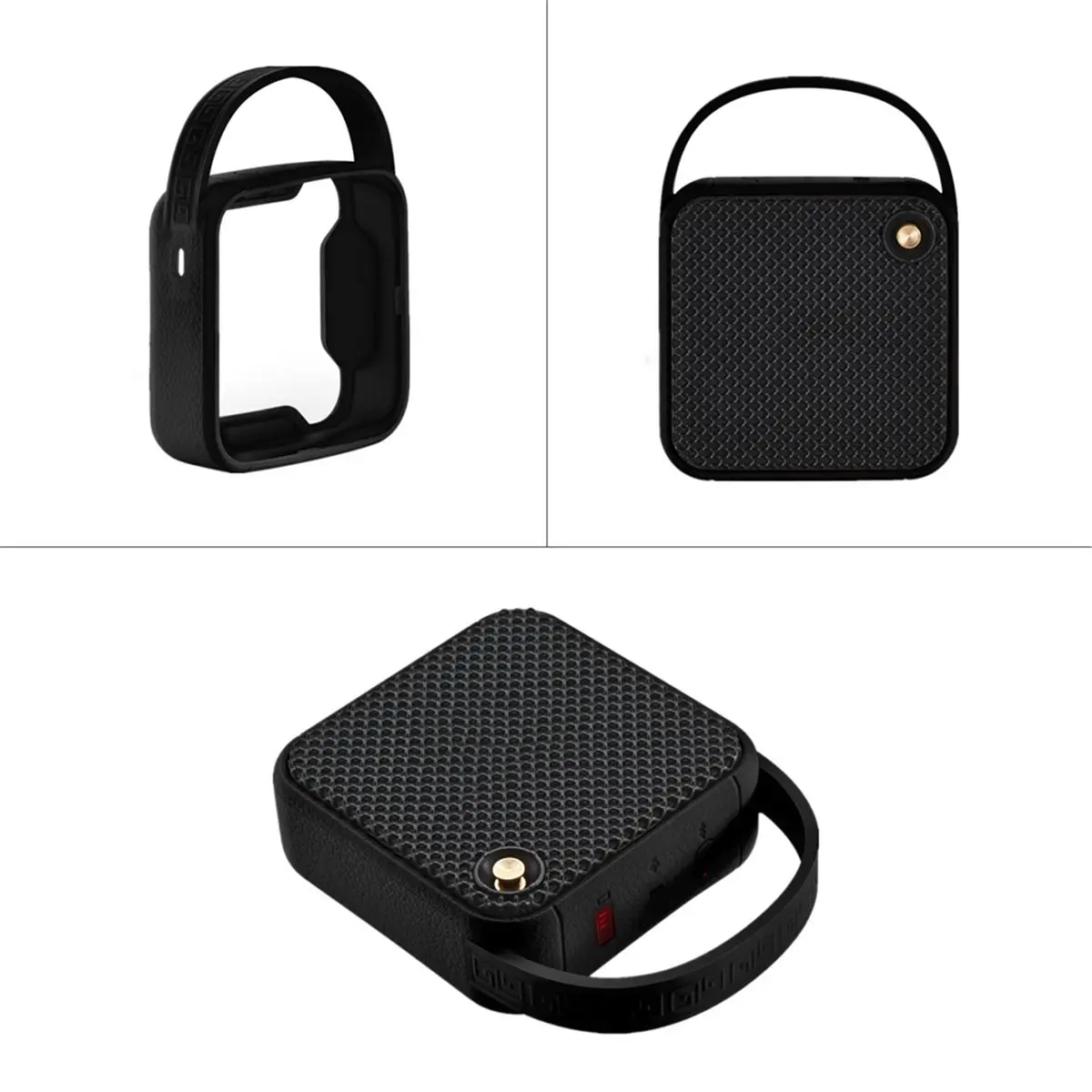 Para altavoz Funda de silicona Funda de altavoz absorbente de golpes Funda de altavoz Bluetooth antiarañazos Naranja