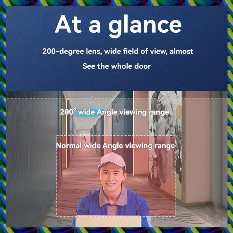 毎日のワイヤレス WIFI ドアベルビデオインターホンドアベルカメラ 2MP スマートホームセキュリティ保護 PIR モーション検出