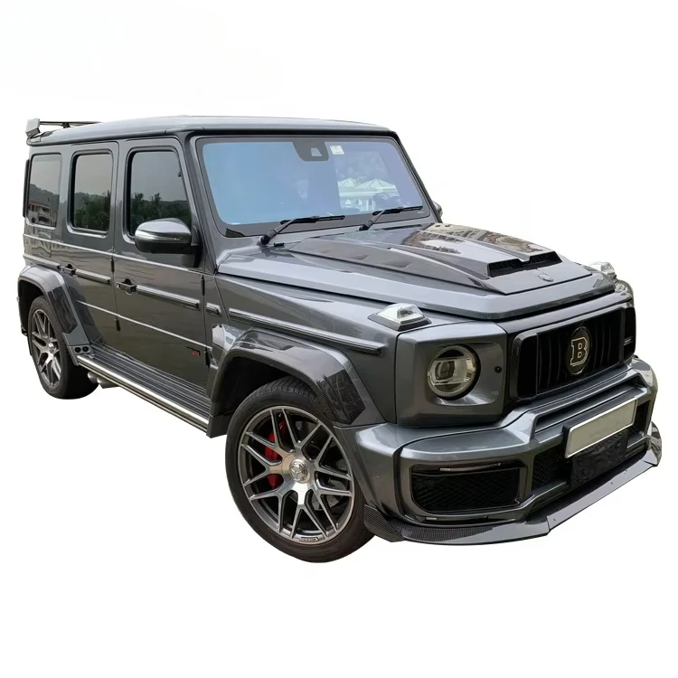 B900 Rocket Type Dry Carbon Fiber Wide Body Kits For Mercedes G63 W464 Front Lip Rear Diffuser Rear Wing Engine Bonnet Hood