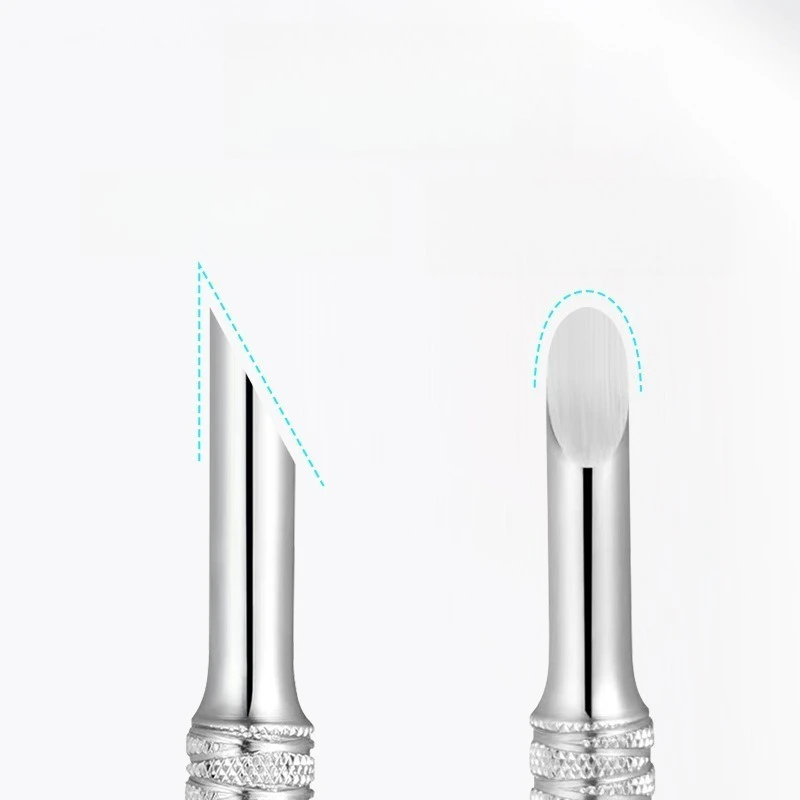 Dissolvant de cuticules à Double extrémité, bâton de manucure en acier inoxydable, outil de grattoir de vernis à ongles, outil professionnel de nettoyage des ongles