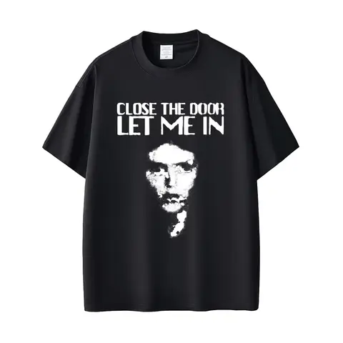 Abnormaler schwankender Schließen der Tür und Fragen Sie mir ein T-Shirt zu tragen Ethel Cain Face Grafik-T-Shirt Retro-Gothic-Übergroßes T-Shirt