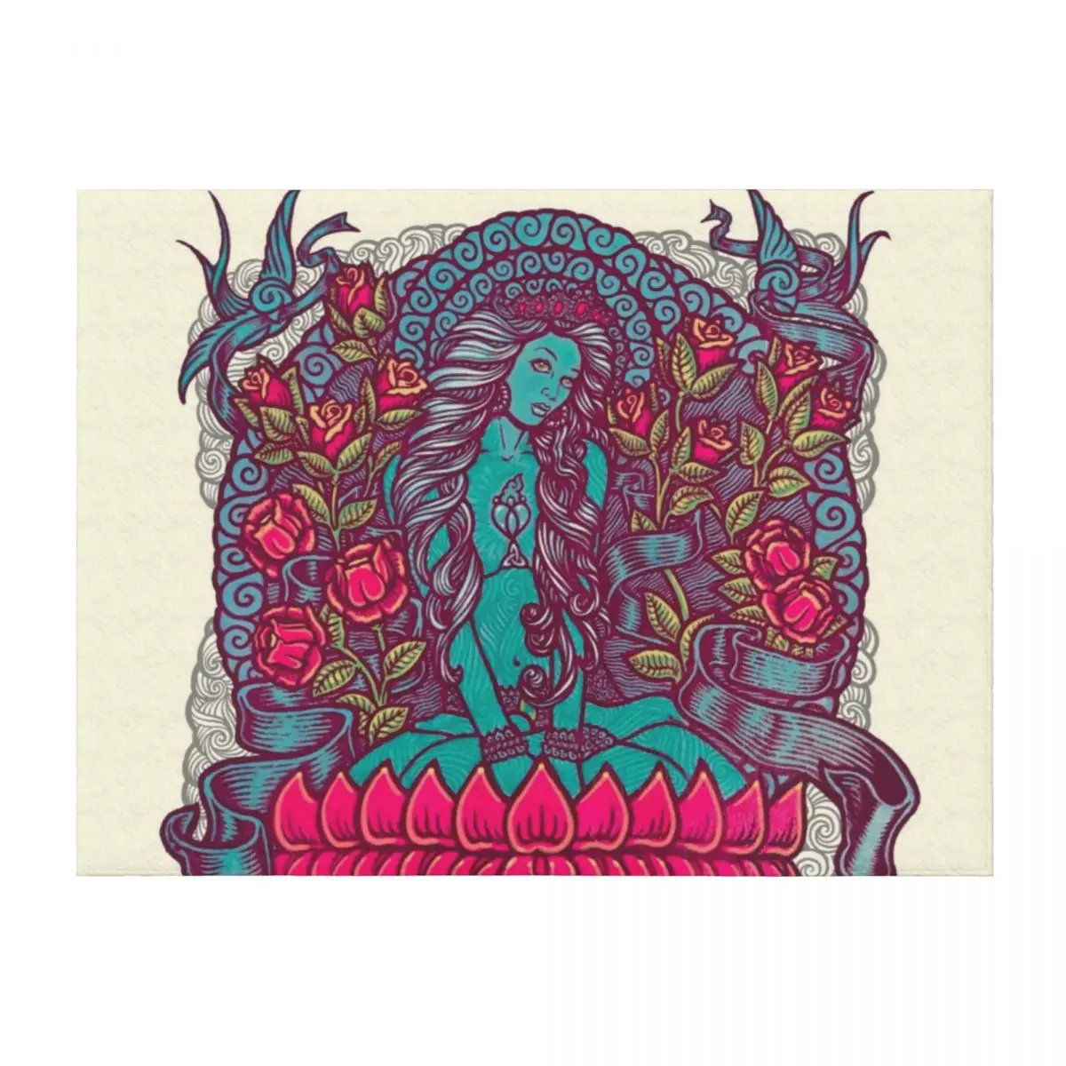 

Blue Tara Tera Divine Gea Goddess Throw Blanket Designers christmas decoration Blankets For Baby Softest Blankets