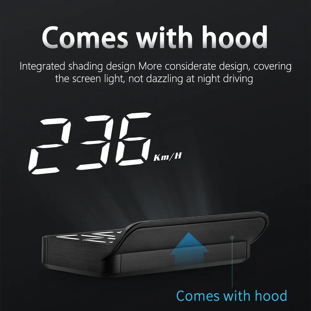 Car OBD Head Up Display M3 Digital MPH KMH Speedometer Water Temperature Voltage Mileage Auto Speed Meter Windshield Projector