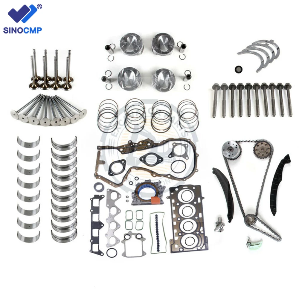 

EA111 Engine Overhaul Rebuild Kit & Valves Pistons & Rings Seals Gasket Kit For VW AUDI 1.4 TSI CAVD CTHD BLG BMY