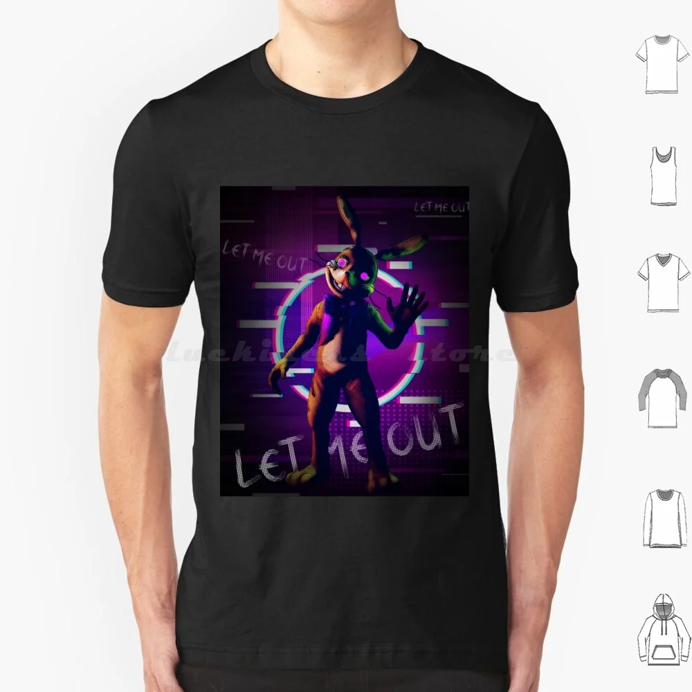 Camiseta Glitchtrapp 6xl de algodón, camiseta genial Fnaf Five Nights Five Nights At Glitchtrap Glitch Security Breach, videojuego, juego Indie