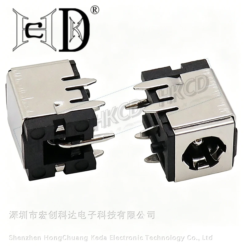 5PCS DC-007B High Current DC Power Jack Socket 5.5x2.1mm 5.5x2.5mm Metal Shielded Vertical DIP PCB