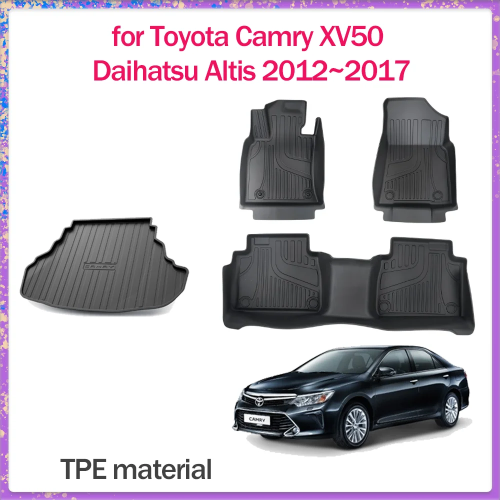 

Car Floor Mat for Toyota Camry XV50 Daihatsu Altis 2012~2017 Foot Interior Liner Waterproof Trunk Seats Carpet Pad Accessories
