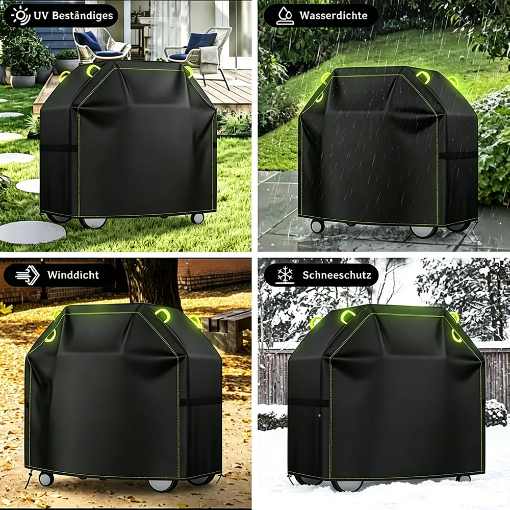 Waterproof 210D Oxford BBQ Grill Cover Heavy Duty UV Wind Dust Proof Outdoor Barbecue Cover Fit Weber Char-Broil view 6