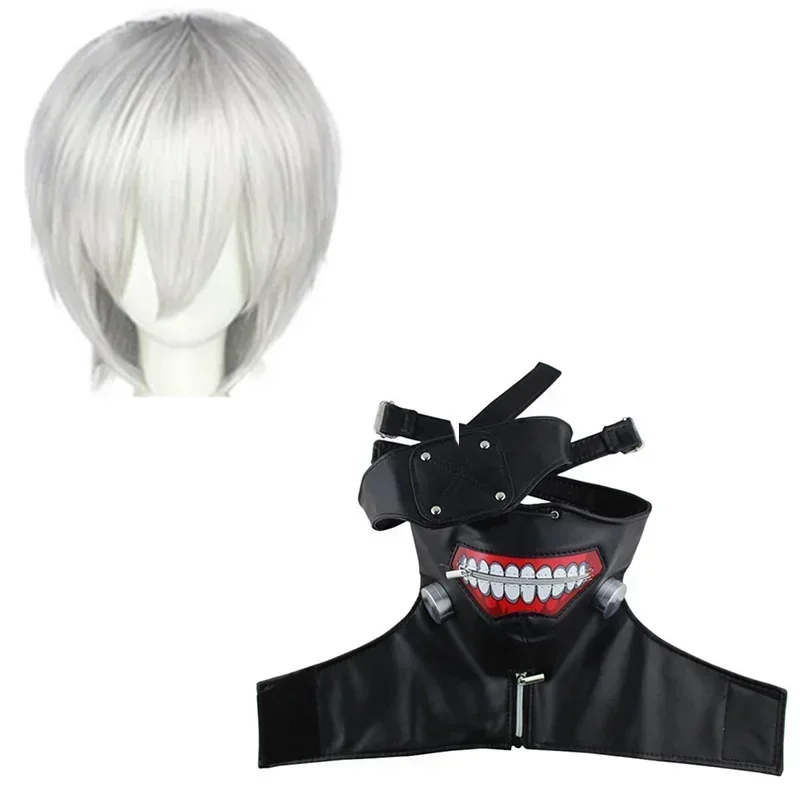 Anime Tokyo Ghoul Kaneki Ken Masker Cosplay Kostuum Shirt Short Tops Mannen Vrouwen Halloween Party Outfit
