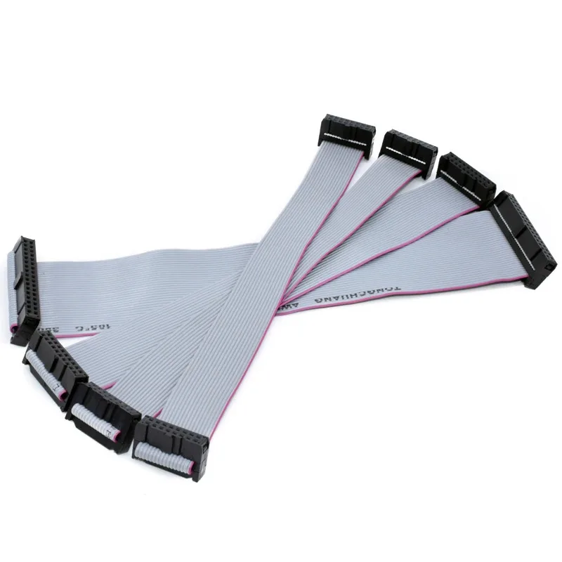 2 قطعة 2.54 مللي متر الملعب FC-6/8/10/14/16/20/40/50 دبوس 30 سنتيمتر JTAG ISP تنزيل كابل رمادي شريط مسطح كابل بيانات لرأس صندوق DC3 IDC