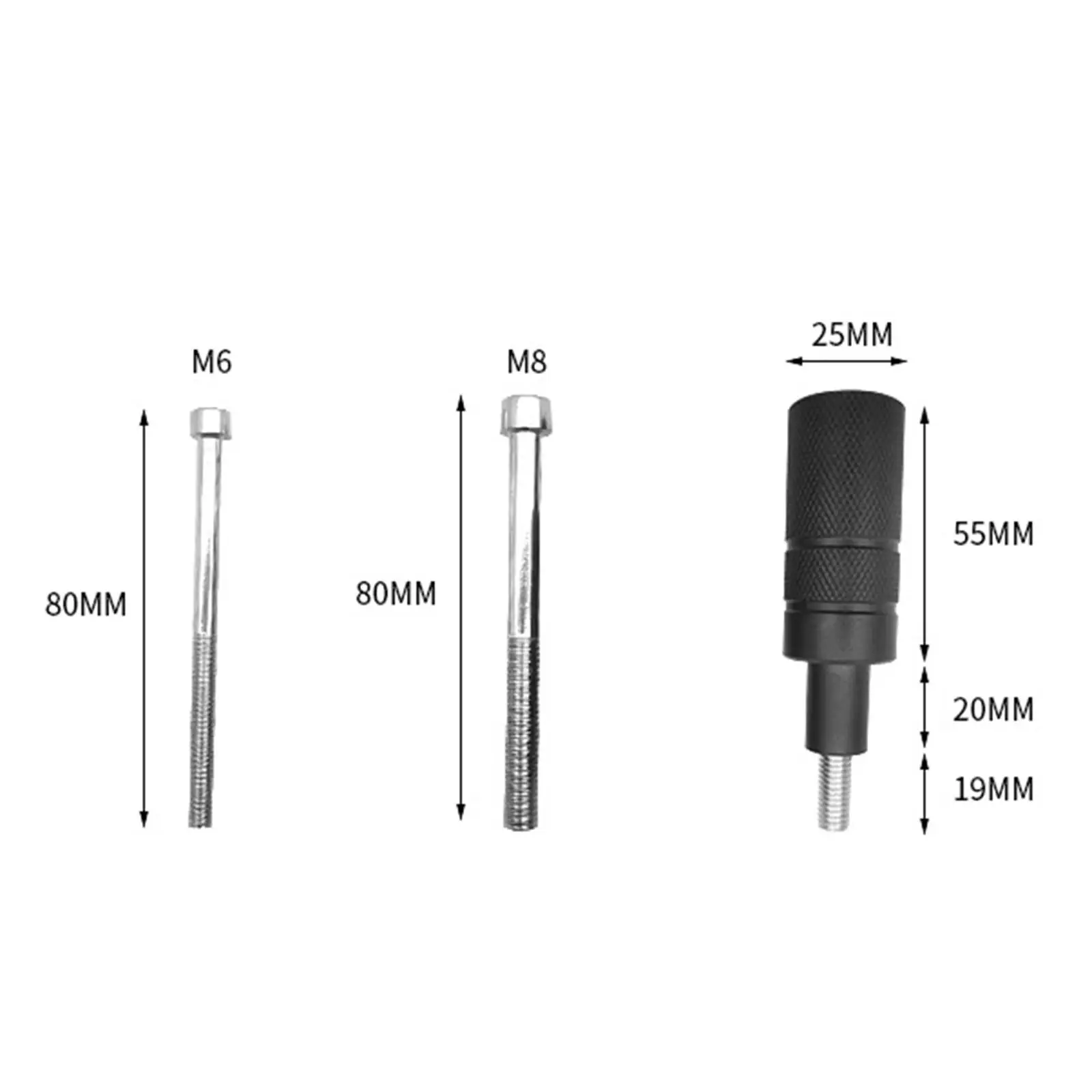 Pièces de rechange conviviale rées pour moto, lumière de sauna, montage rapide, extension de ket, vis M8, M6