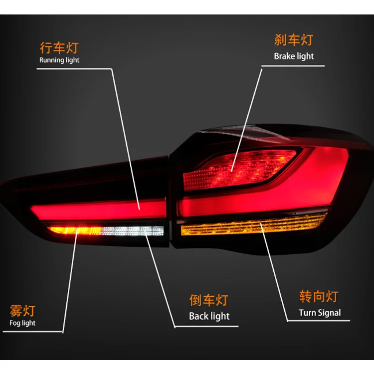 Factory Sale Taillight Rear Lamp Upgrade Taillamp Turn Signal Light Assembly LED Tail Lights for Bmw X1 F48 F49 2016-2021