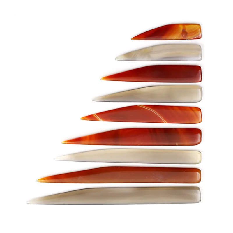 Agate Burnishing Tool - Jewelry Surface Polishing Knife, Agate Slice for Grinding, Cutting, and Polishing