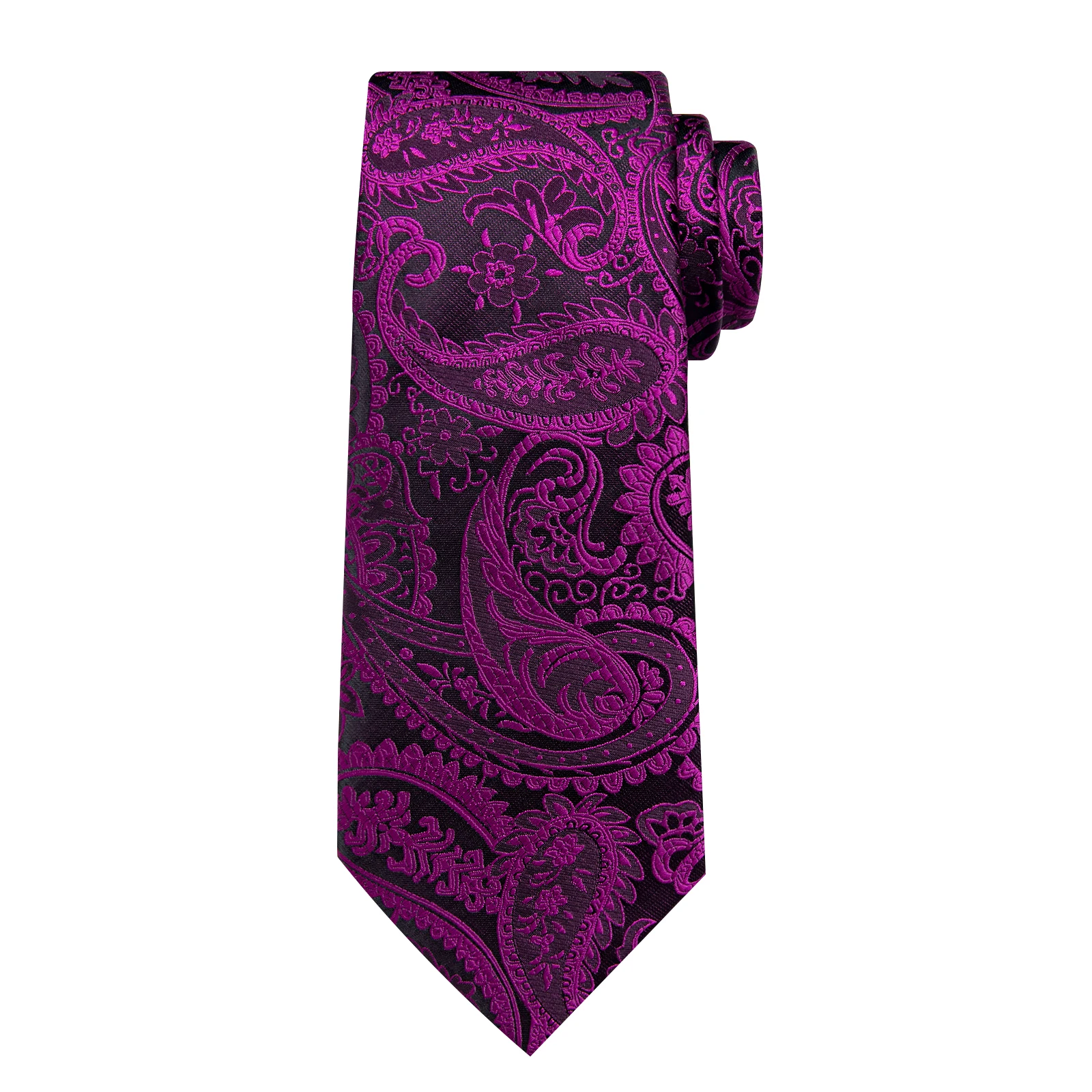 New  Polyester Men\'s 8cm Tie Set with Pocket Square Cufflinks Wedding Party Groom Accessories Necktie Gift for Husband