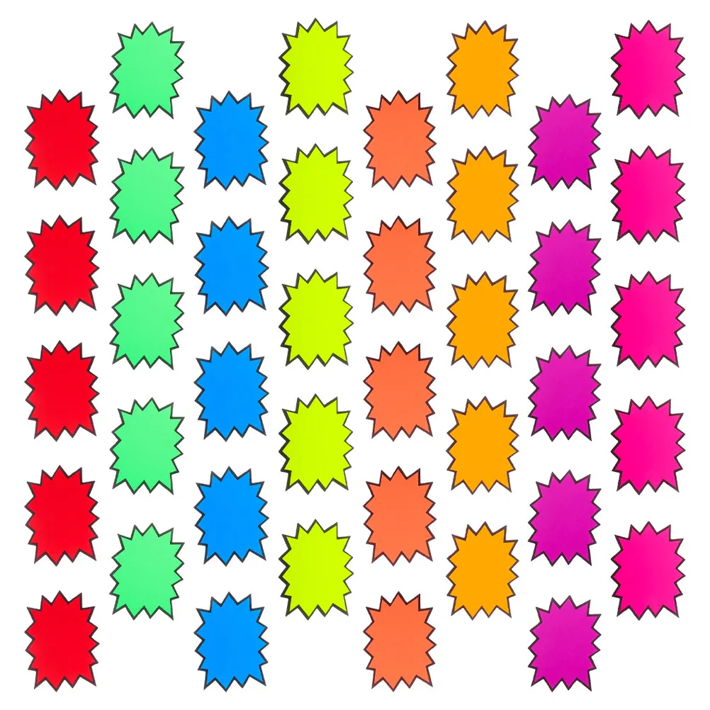 

160 шт. ярких флуоресцентных ценников-ярлыков, 8 разных цветов, прочные бумажные этикетки для розничной торговли, супермаркетов, одежды