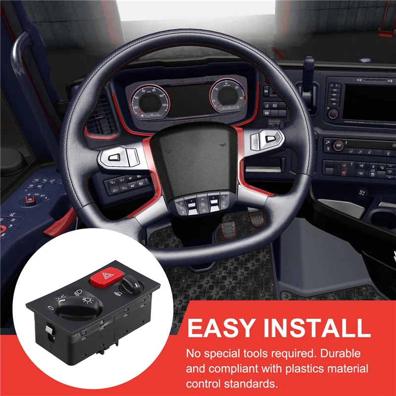 

1540672 1900316 Headlight Head Fog Lamp Light Control Switch Button For Scania P G R T - Series